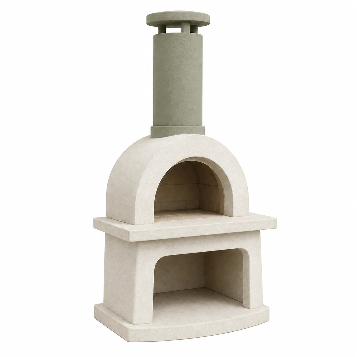 Horno de cemento refractario con chimenea