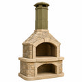 Barbacoa de Piedra para Uso Exterior con Chimenea