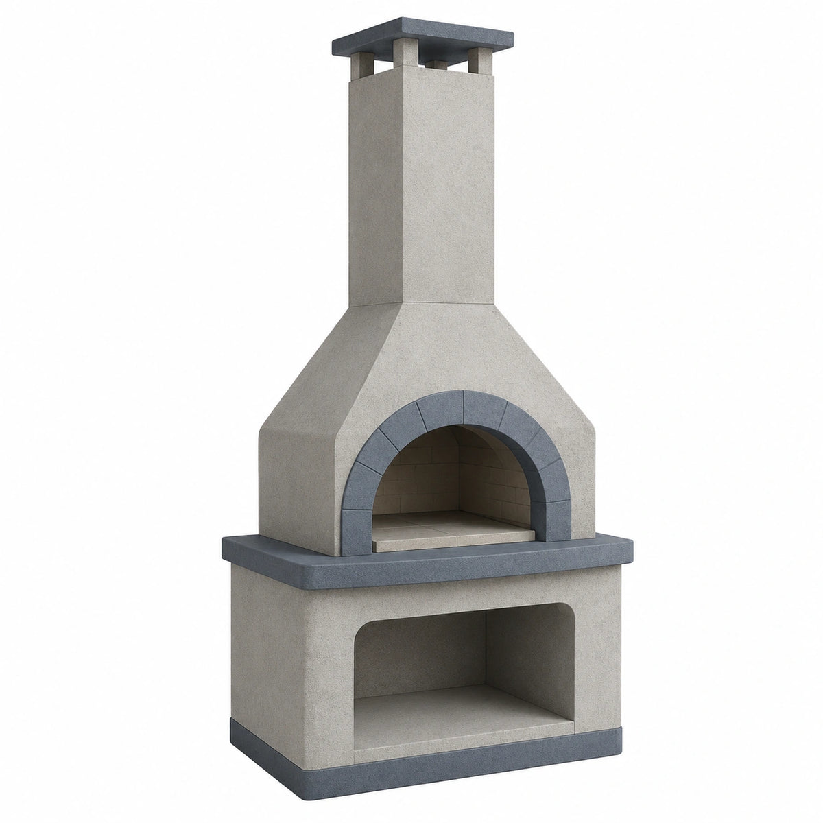 Barbacoa de Concreto con Chimenea
