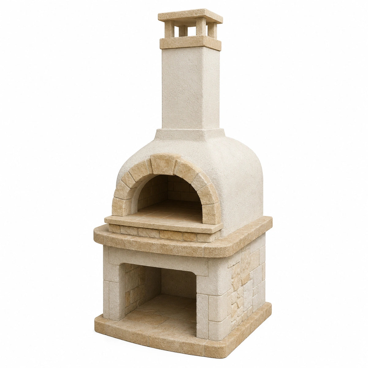 Horno de Piedra Refractaria para Exteriores 200 cm x 100 cm x 80 cm