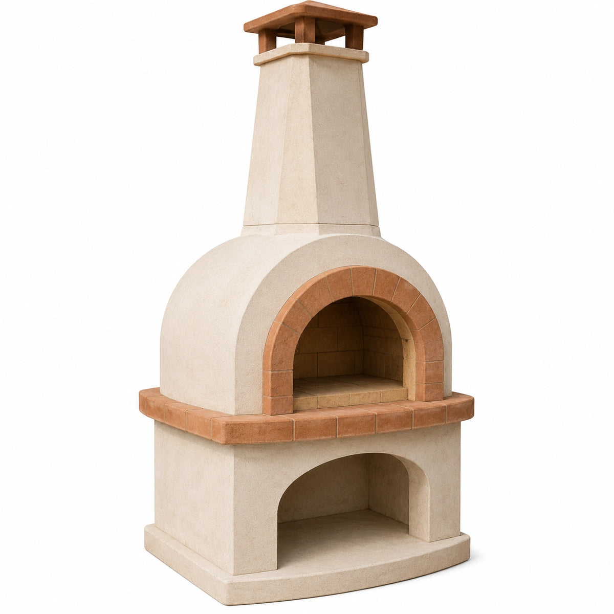 Horno de Barbacoa de Concreto y Ladrillo Refractario 200x120x90 cm