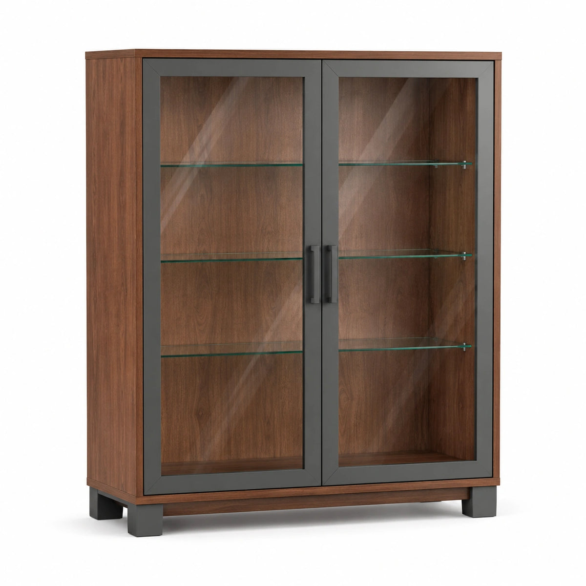 Vitrina de Madera y Vidrio Templado