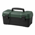 Caja de herramientas de plástico verde/negro 40x20x20 cm