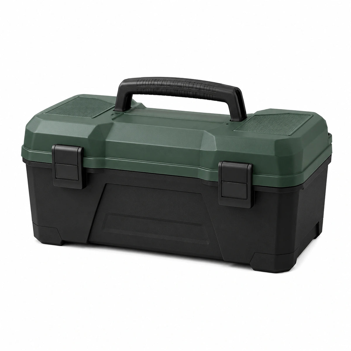 Caja de herramientas de plástico verde/negro 40x20x20 cm