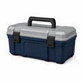 Caja de herramientas de plástico azul y gris 45x25x22 cm