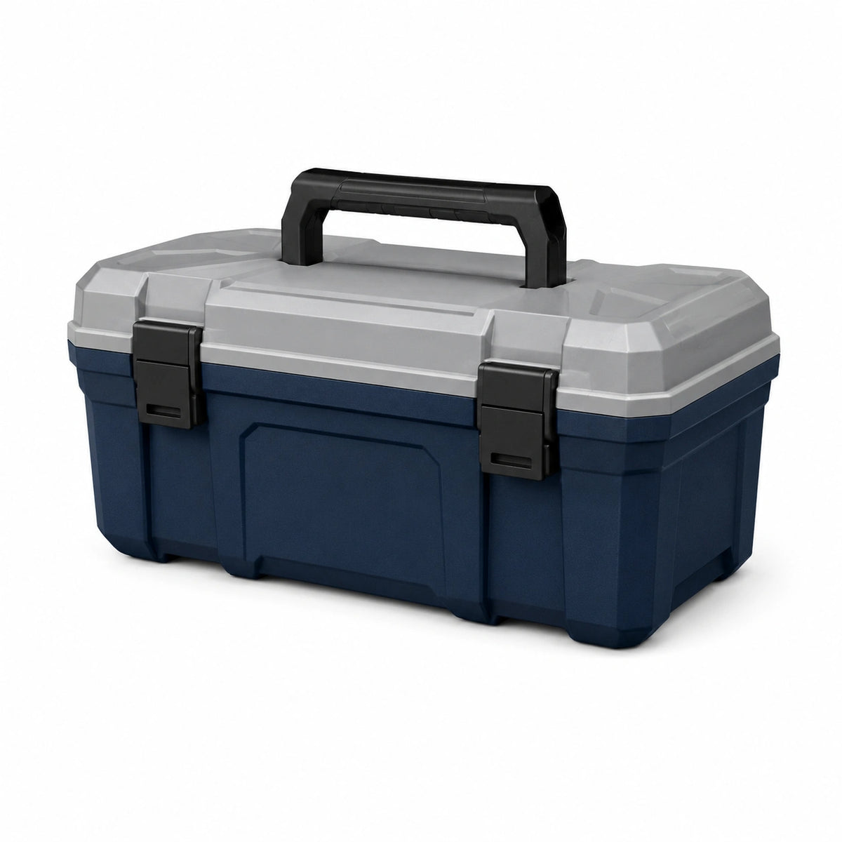 Caja de herramientas de plástico azul y gris 45x25x22 cm