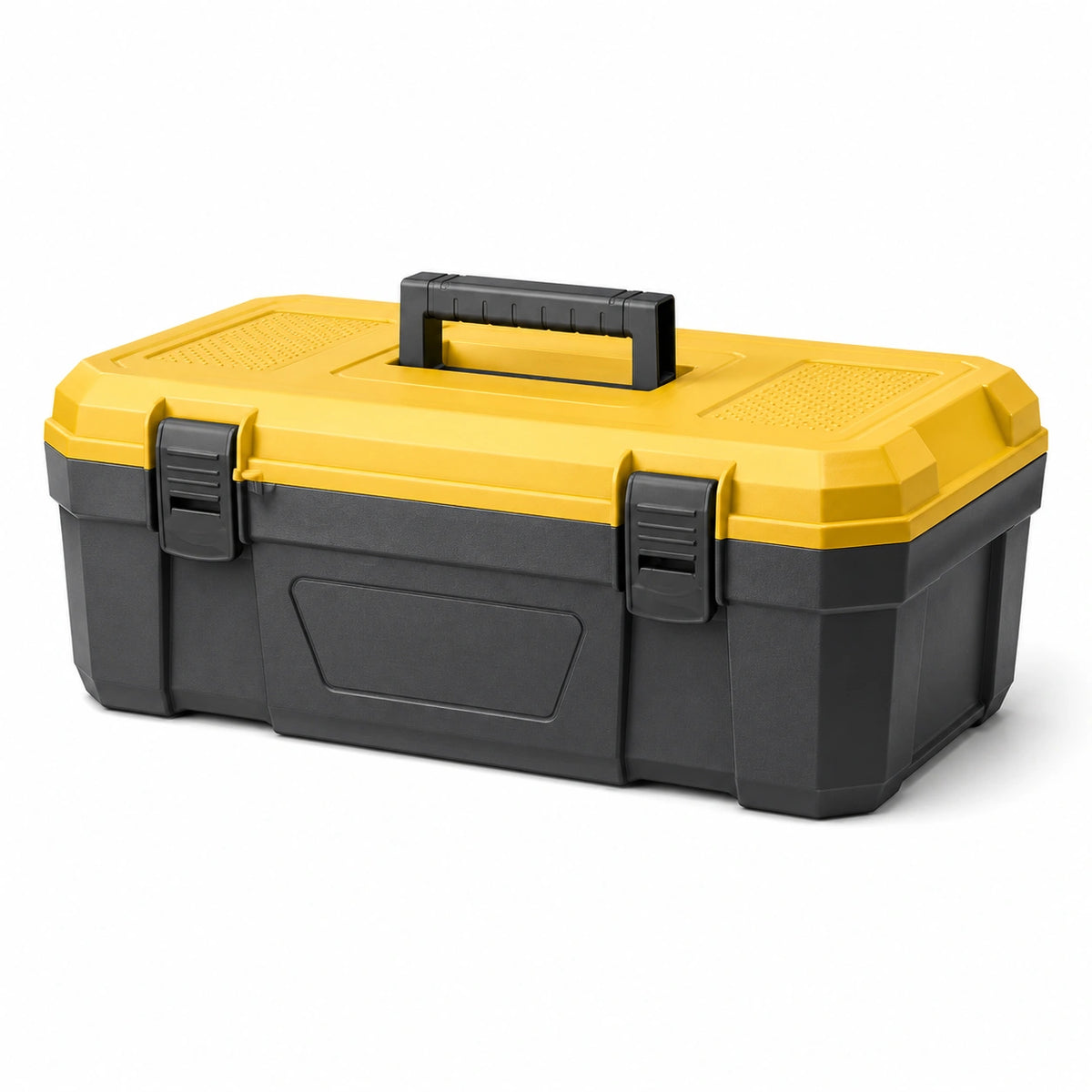 Caja de herramientas de plástico HDPE Negro/Amarillo con asas 50 cm