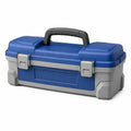 Caja de herramientas de plástico azul y gris 40x20x20 cm
