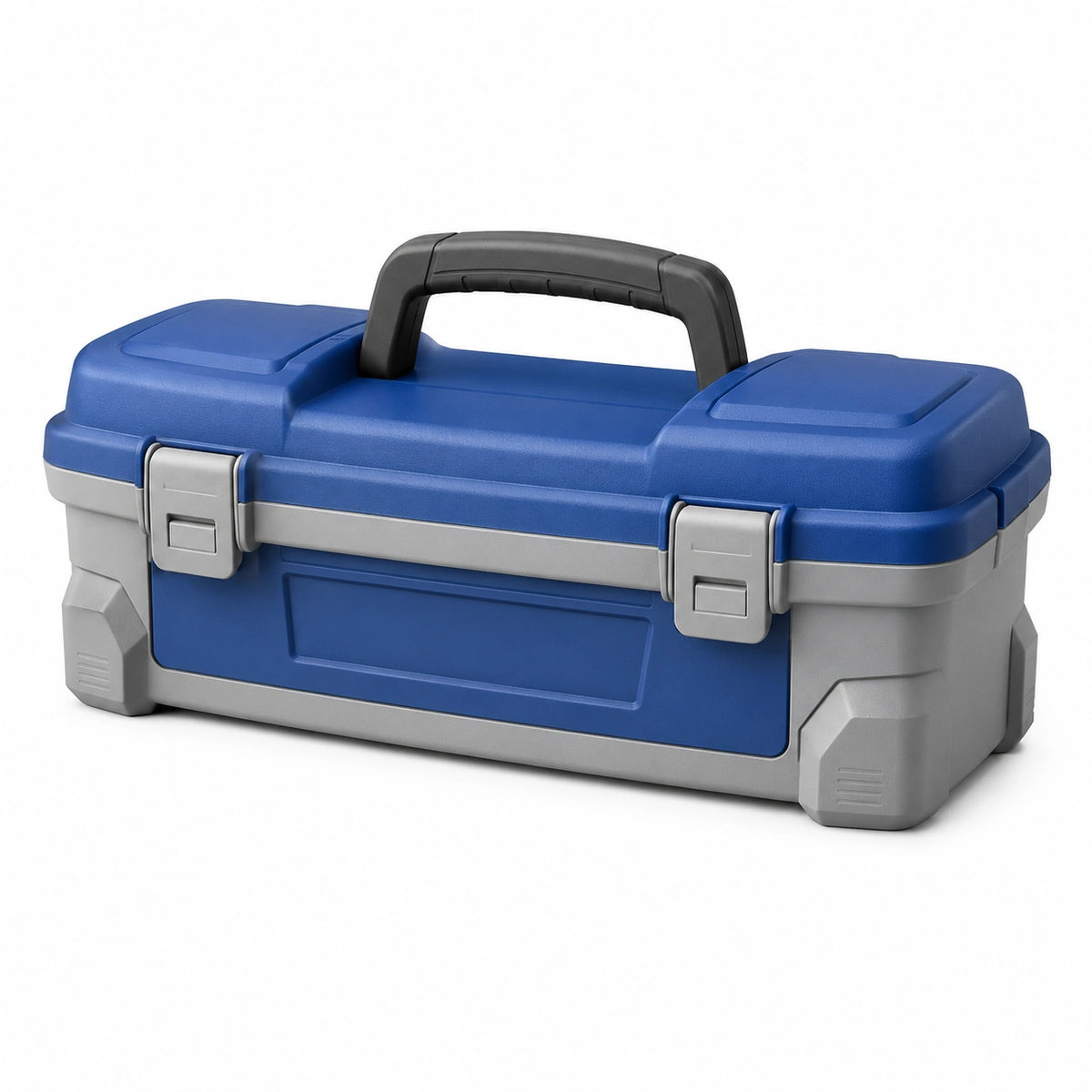 Caja de herramientas de plástico azul y gris 40x20x20 cm