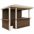 Barra de Exterior de Madera y Metal con Techo