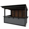 Quiosco de acero y madera para exterior