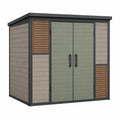 Caseta de Resina con Puertas Dobles Verde y Marrón