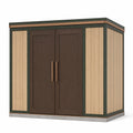 Cobertizo de madera contrachapada y metal con puertas dobles 200x150x100 cm