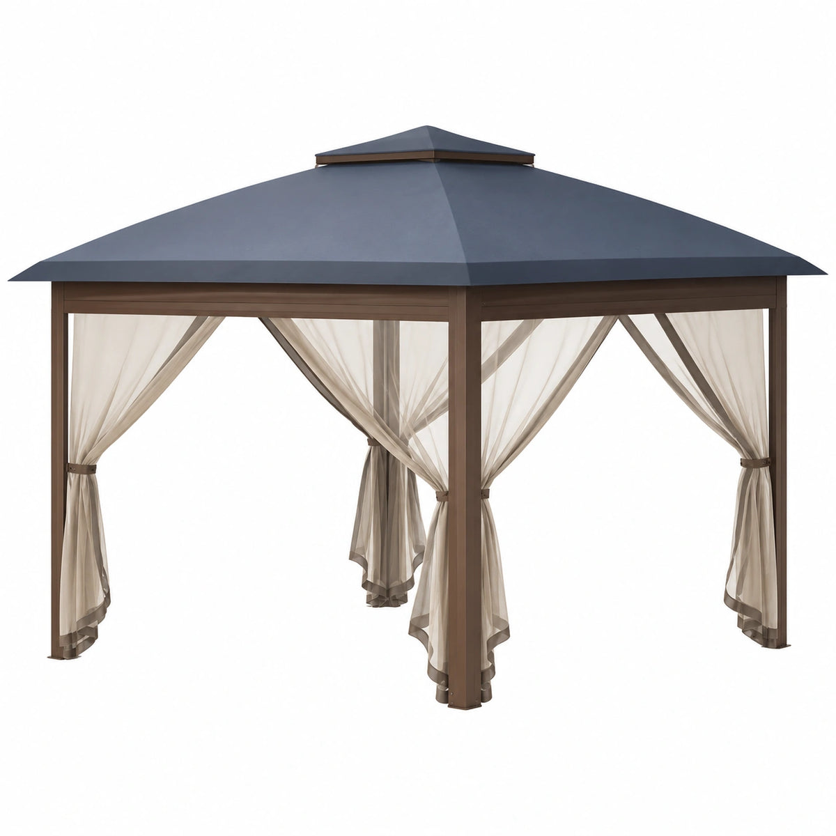 Pérgola de Aluminio con Dosel de Poliéster Impermeable 3x3m