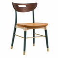 Silla de Madera y Metal con Respaldo Curvo 84 cm