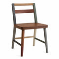 Silla de madera multicolor