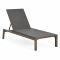 Tumbona de Metal con Tela Ajustable Gris