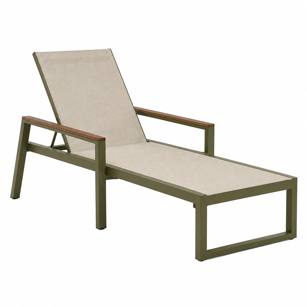 Tumbona de jardín aluminio tela textilene 195cm Beige