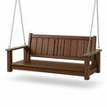 Columpio Exterior de Madera y Metal con Reposabrazos