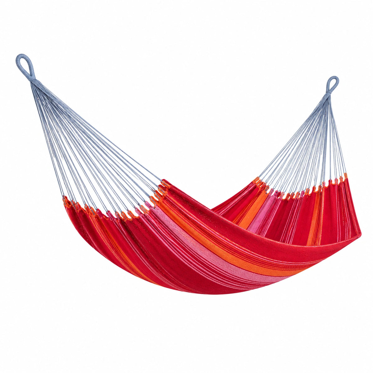 Hamaca de Algodón Rojo y Naranja 200x150 cm