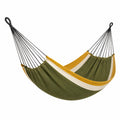 Hamaca de Algodón y Poliéster Verde y Amarillo para Exterior 200x150 cm