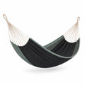 Hamaca de Algodón Negro y Verde para Exterior